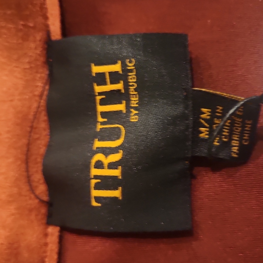 Truth Rust Orange Faux Suede Jacket - Picture 4 of 5